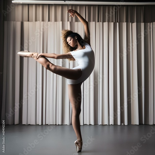A portrait of a dancer lost in the rhythm, moving with effortless grace2