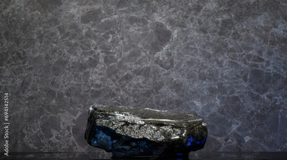 ice and stones for the product presentation podium ice and stones for the product presentation podium
