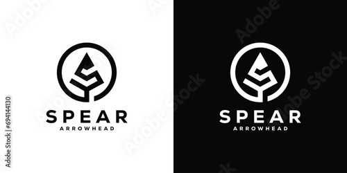 Simple Initial Letter S for Spear Arrowhead Logo Design with Modern Style. Icon Symbol Logo Design Template.