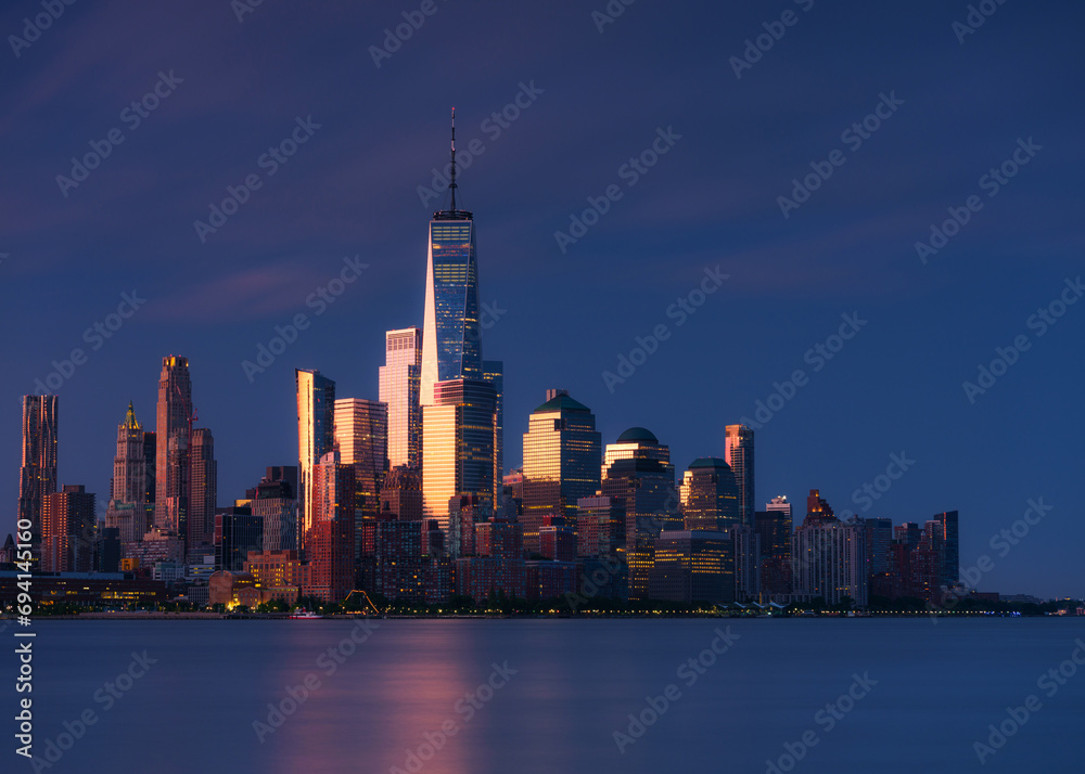 Downtown Manhattan at golden hour