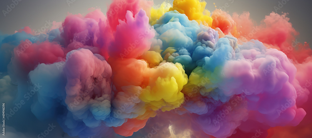 Fototapeta premium colorful smoke, gas, explosion, fog 10
