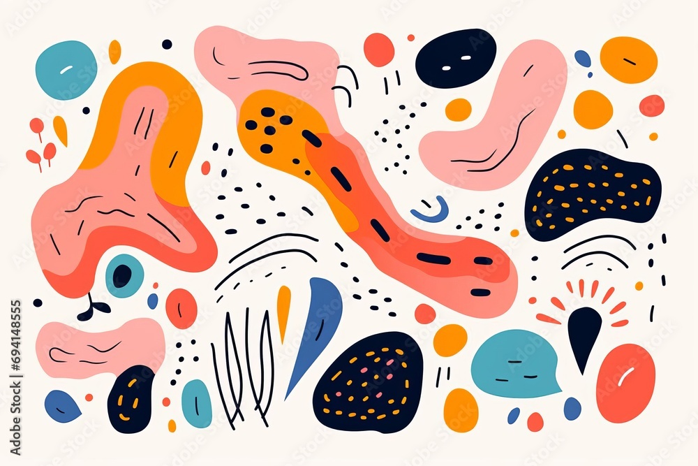 Pattern with monsters colorful illustrations