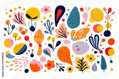 Pattern with monsters colorful illustrations © Vlad