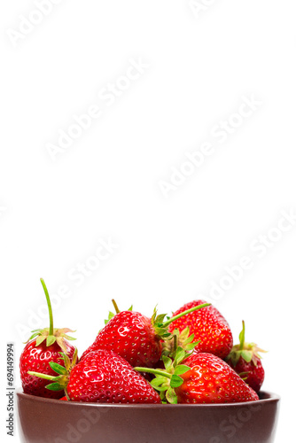 Red strawberries on a white background, sweet strawberries, background with strawberries