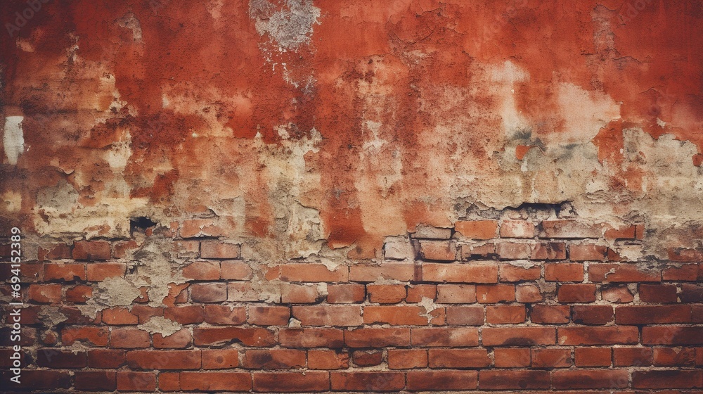 Old brick wall torn, damaged red brick wall texture and backgrounds. Old brick wall torn, damaged red brick wall texture and backgrounds.