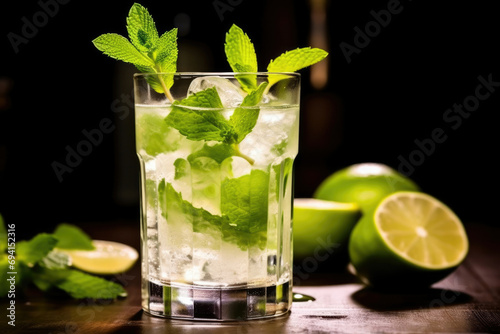 Cocktail mojito green lime drink