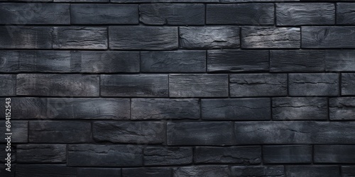  black brick wall, dark background for design, Texture of a black painted brick wall as a background or wallpaper.