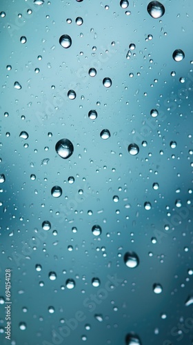 A close up of water droplets on a windshield. Abstract natural background.