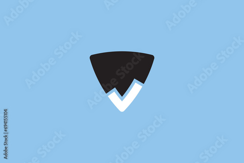 Shield check logo design icon vector template