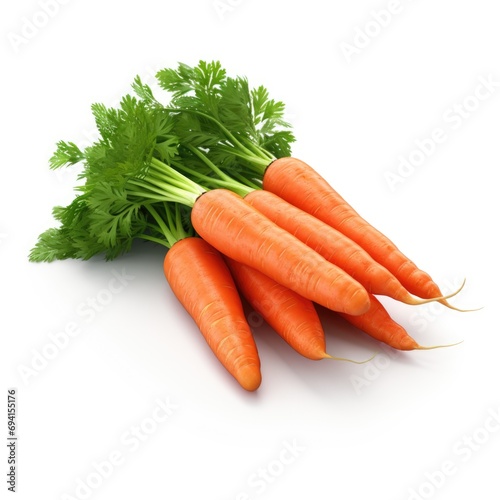 A bunch of carrots on a white surface.