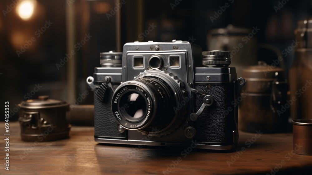 Vintage film camera.