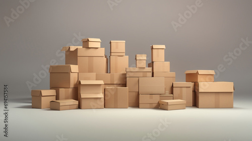 stack of cardboard boxes © kori