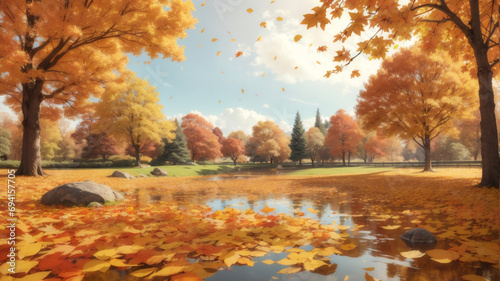 autumn trees in the park