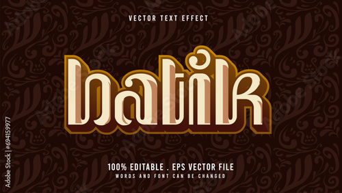 Eps batik editable text effect