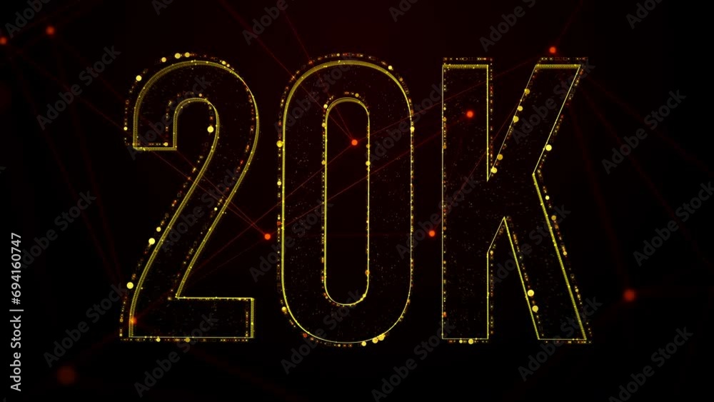 Luxury Digital Shiny Golden Glossy Metal Texture 20K Text Reveal Effect 3D Motion View On Connected Lines Dots Dark Red Background Luxury Digital Shiny Golden Glossy Metal Texture 20K Text Reveal Effect 3D Motion View On Connected Lines Dots Dark Red Background