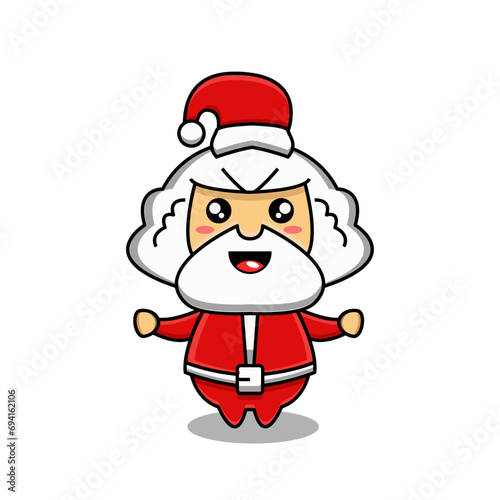 vector illustration of santa clause characters