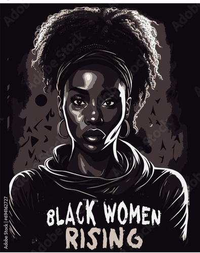 Empowering Black Women: Vector Illustration