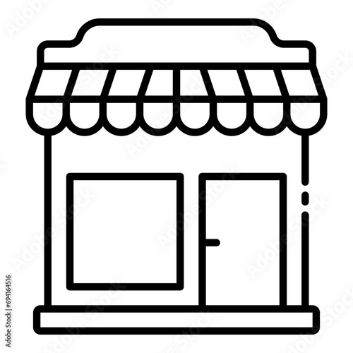 Store building architecture icon