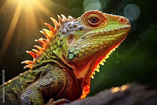 iguana in the sun bath