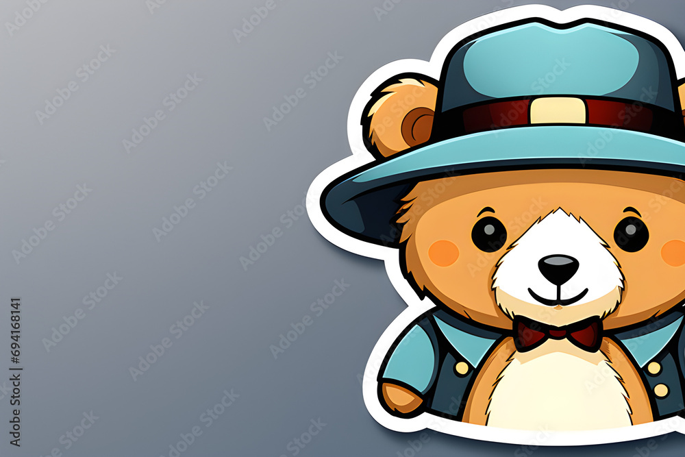 Teddy bear with hat (Generative AI) Teddy bear with hat (Generative AI)