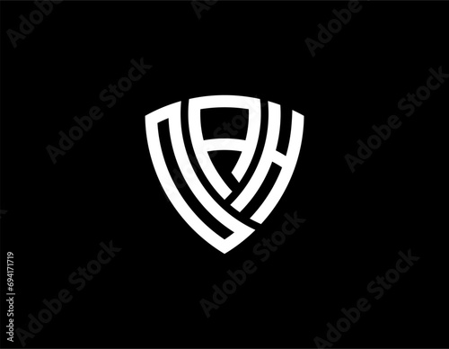 OAH creative letter shield logo design vector icon illustration	
 photo