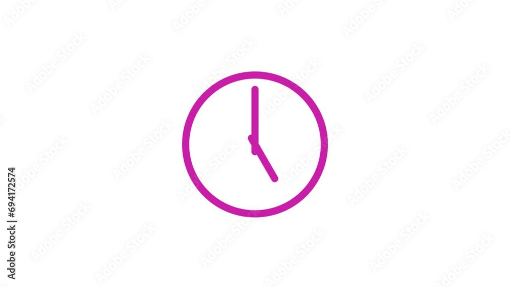 Clock rotating animation video