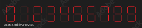 digital numbers, countdown numbers, clock numbers