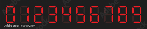 digital numbers, countdown numbers, clock numbers