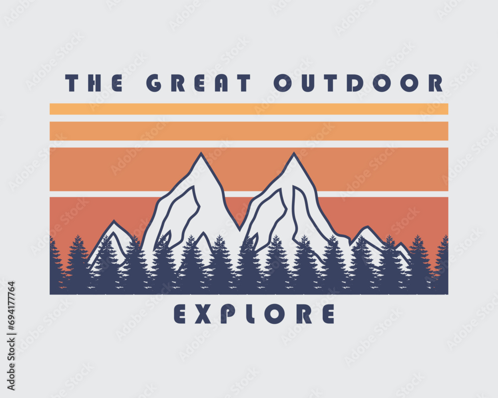 Adventure graphic t-shirt and apparel design