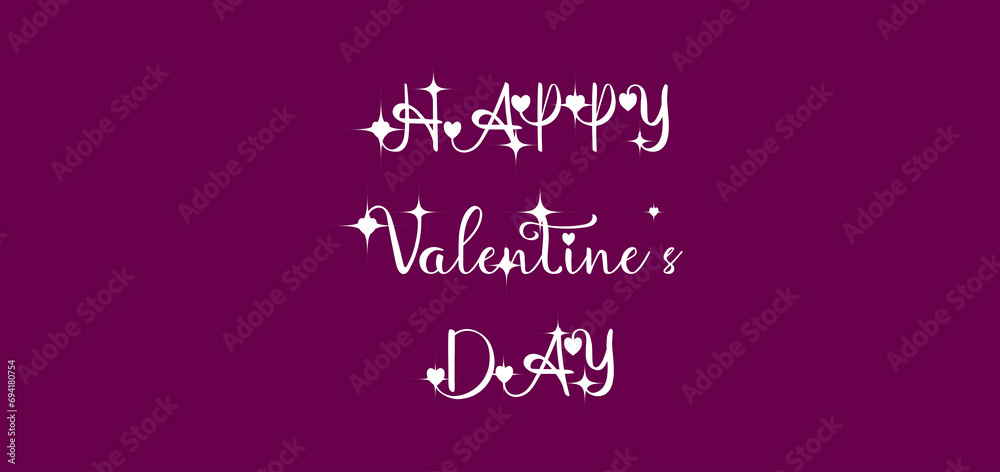 Happy Valentine's Day Amazing Text Design illustration