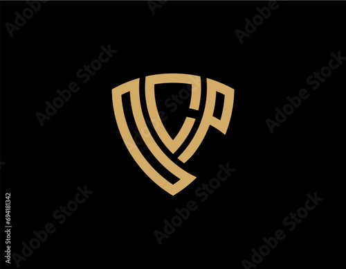 OCP creative letter shield logo design vector icon illustration photo