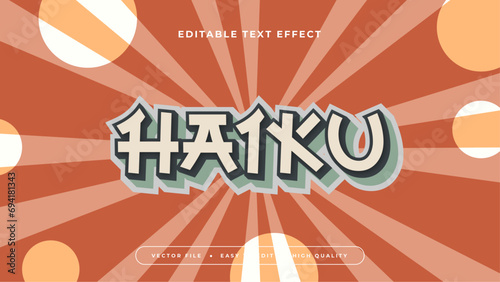Cuadro en lienzo Haiku colorful colourful 3d editable text effect - font style