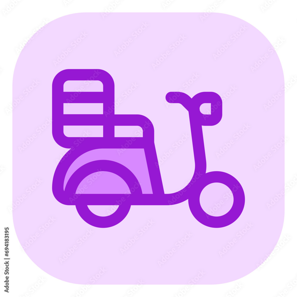 Editable delivery bike, scooter vector icon. Part of a big icon set family. Perfect for web and app interfaces, presentations, infographics, etc Editable delivery bike, scooter vector icon. Part of a big icon set family. Perfect for web and app interfaces, presentations, infographics, etc