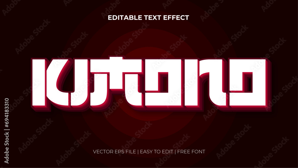 White and red violet kimono 3d editable text effect - font style. Japan japanese text effect White and red violet kimono 3d editable text effect - font style. Japan japanese text effect