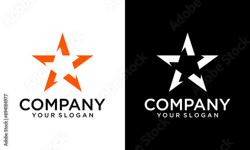 Creative abstract stars with v letter modern logo icon symbol golden color graphic design element