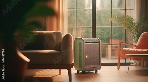 An air purifier in the living room photo