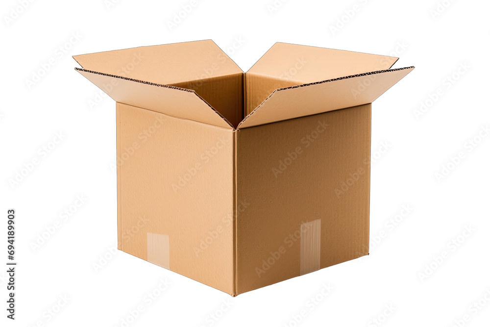 open cardboard box on transparant background open cardboard box on transparant background
