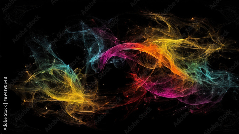 abstract colorful smoke generated ai