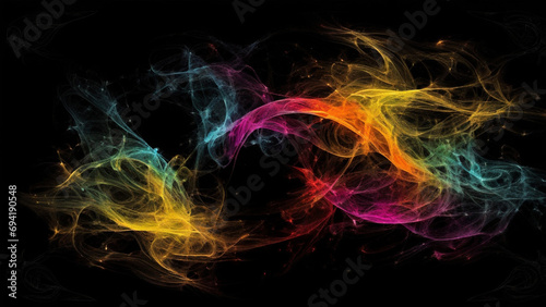 abstract colorful smoke generated ai