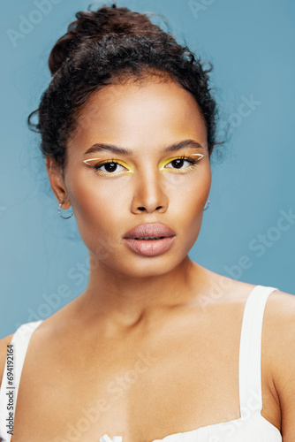 Woman beauty african lifestyle portrait smile american skin
