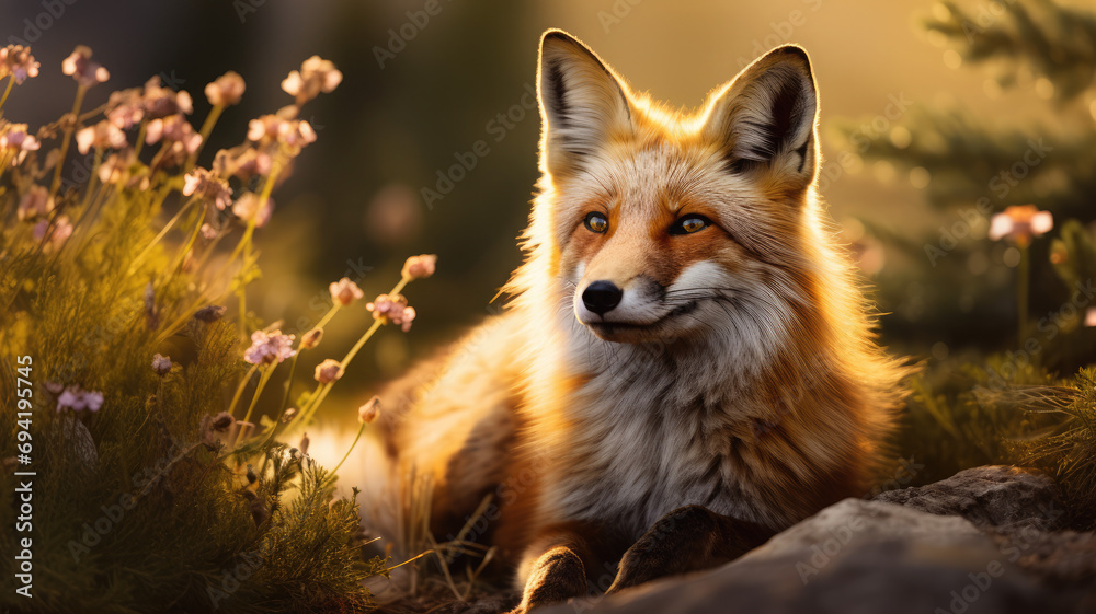 Majestic Red Fox in the Wild Majestic Red Fox in the Wild