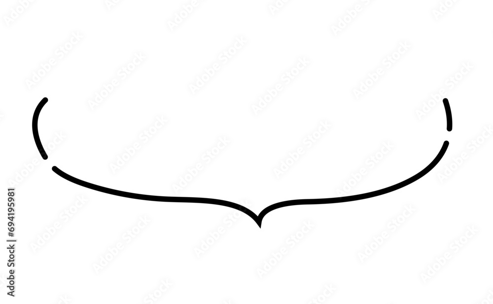手描きの線画吹き出しイラスト