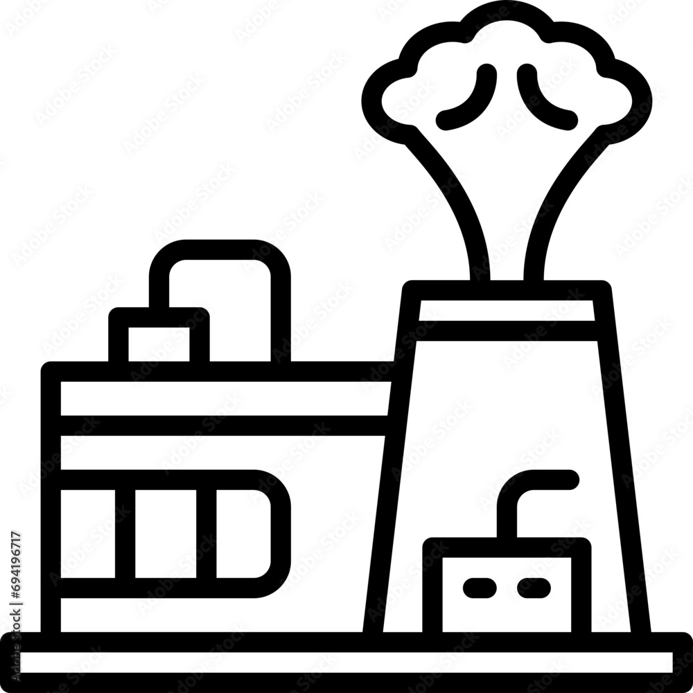 factory icon. vector line icon for your website, mobile, presentation, and logo design. factory icon. vector line icon for your website, mobile, presentation, and logo design.