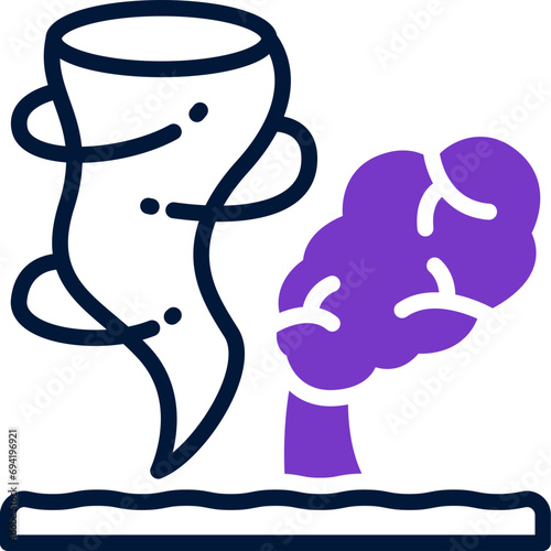 windstorm icon. vector dual tone icon for your website, mobile, presentation, and logo design.