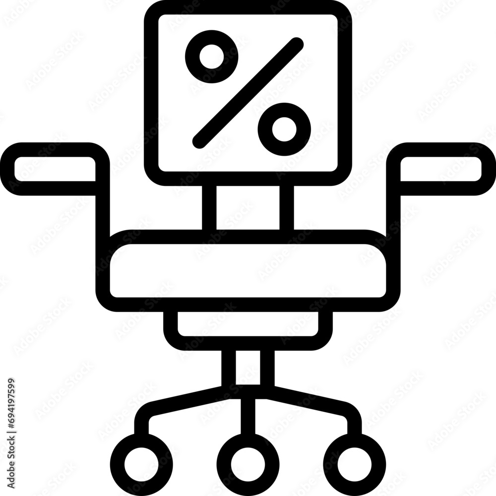 furniture discount icon. vector line icon for your website, mobile, presentation, and logo design. furniture discount icon. vector line icon for your website, mobile, presentation, and logo design.