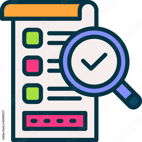 research icon. vector filled color icon for your website, mobile, presentation, and logo design.