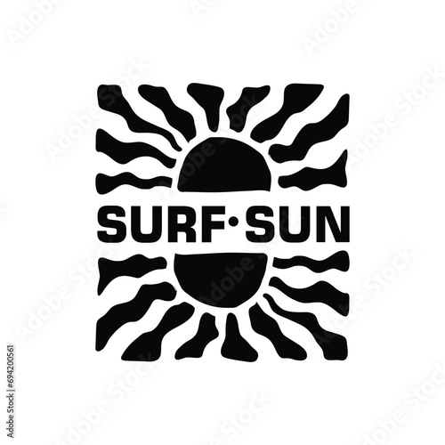 Photography Vector illustration style vintage surfing theme badge design