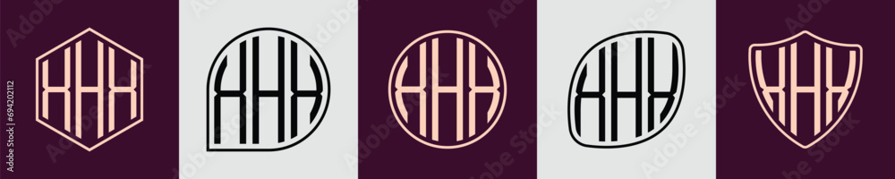 Creative simple Initial Monogram XHX Logo Designs. Creative simple Initial Monogram XHX Logo Designs.