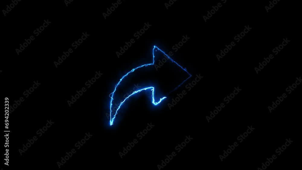 Directional Glowing neon arrow loop loading animation Directional Glowing neon arrow loop loading animation