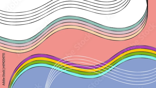 abstract colorful wave background, retro design groovy hippie 70s.